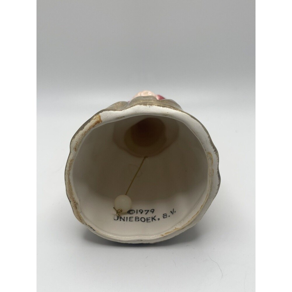 Vintage 1979 Gorham Unieboek, B.V.  Ceramic Female Gnome 6” Collective Bell - Picture 5 of 7